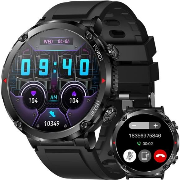 Military Smart Watch for Men Bluetooth 1.6´´ HD...